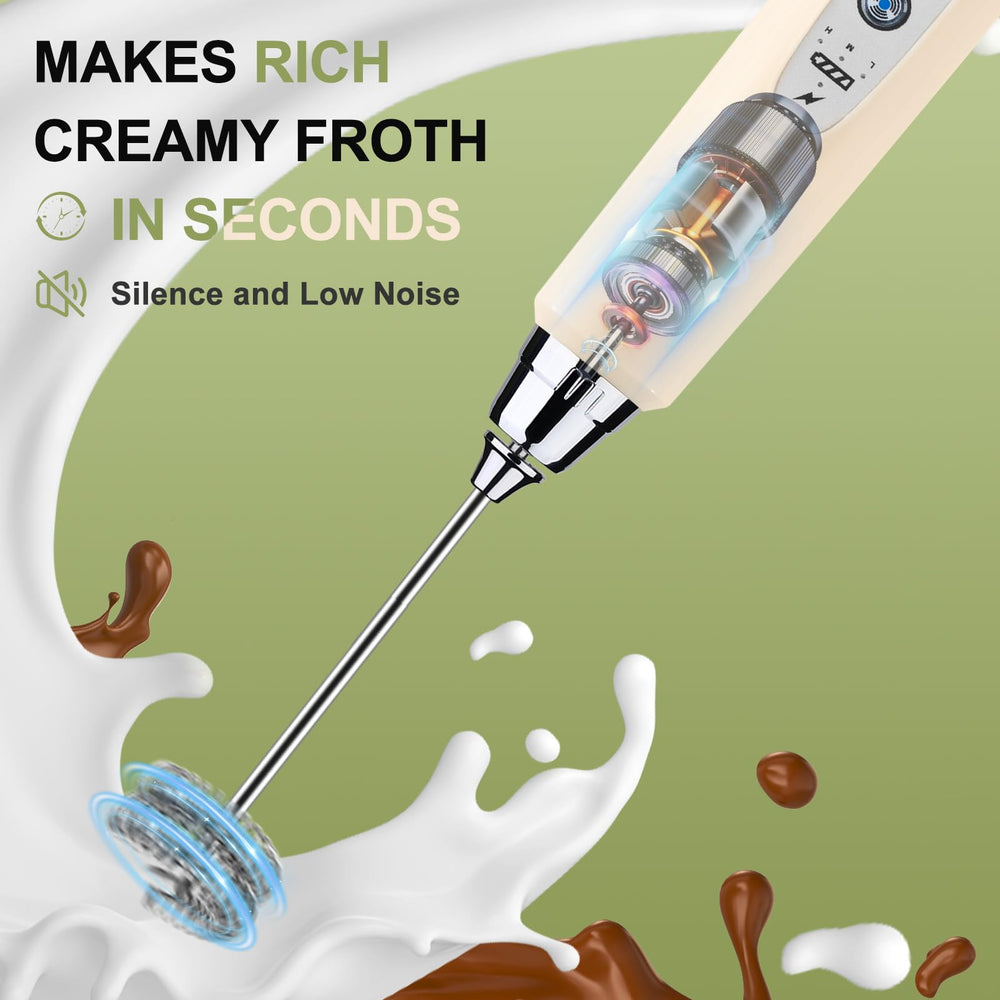 YUSWKO balloon mixer whipping cream in bowl, efficient aeration benefit