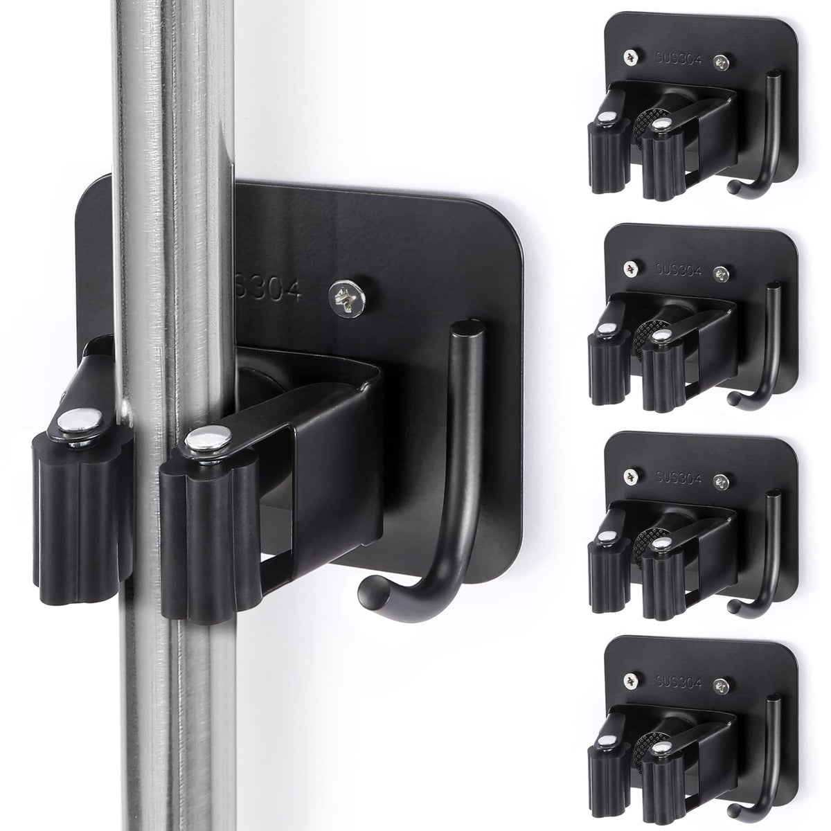 YUWANTING soporte frontal negro mostrando organización eficiente