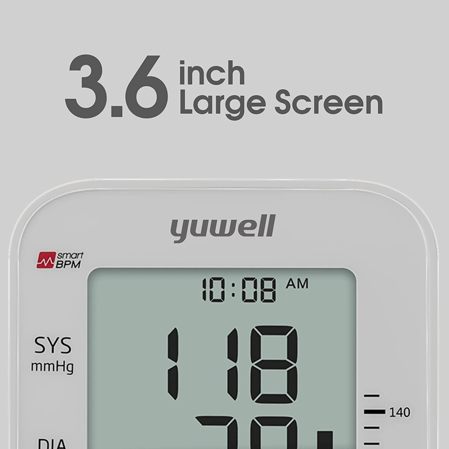 yuwell detalle del botón único para uso simple y operación accesible