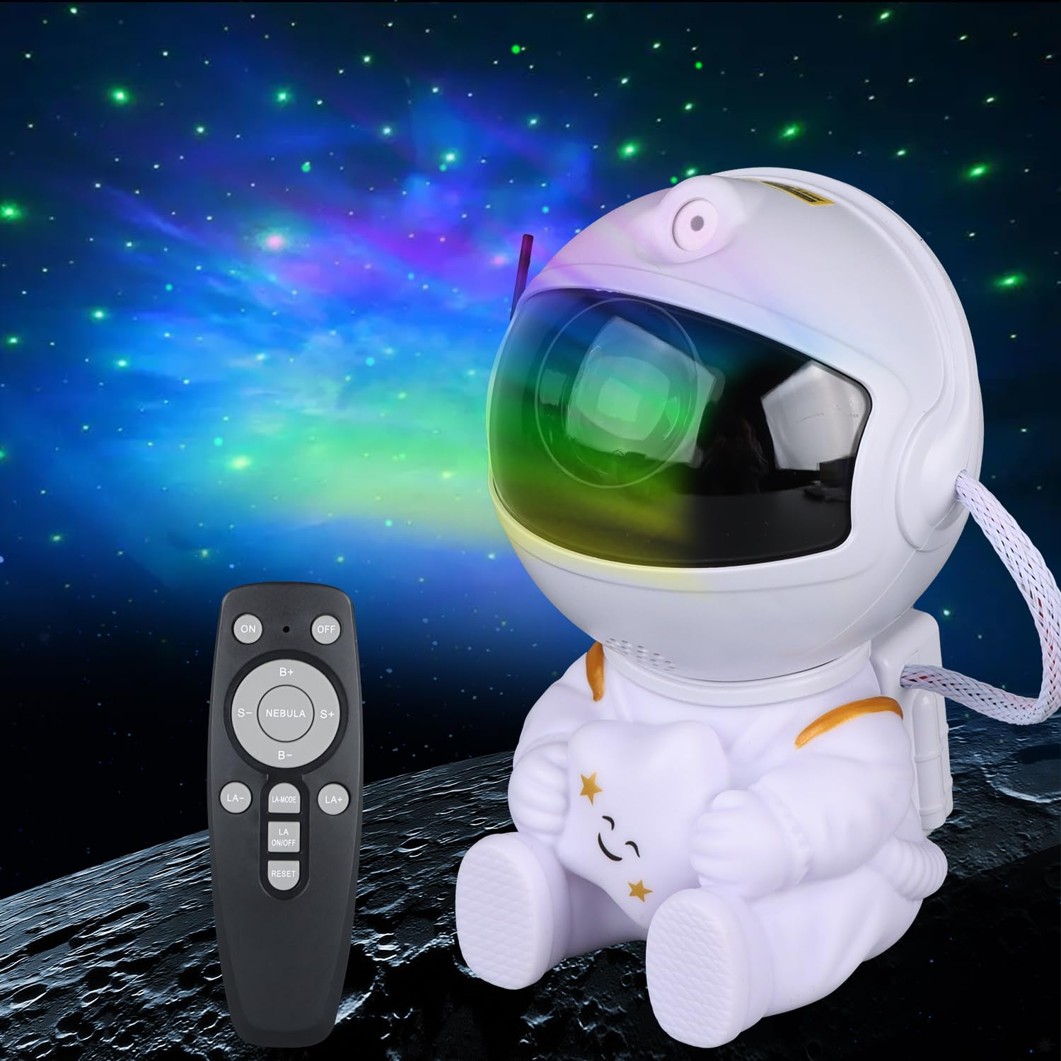 YXQUA proyector astronaut frontal mostrando diseño blanco y atractivo
