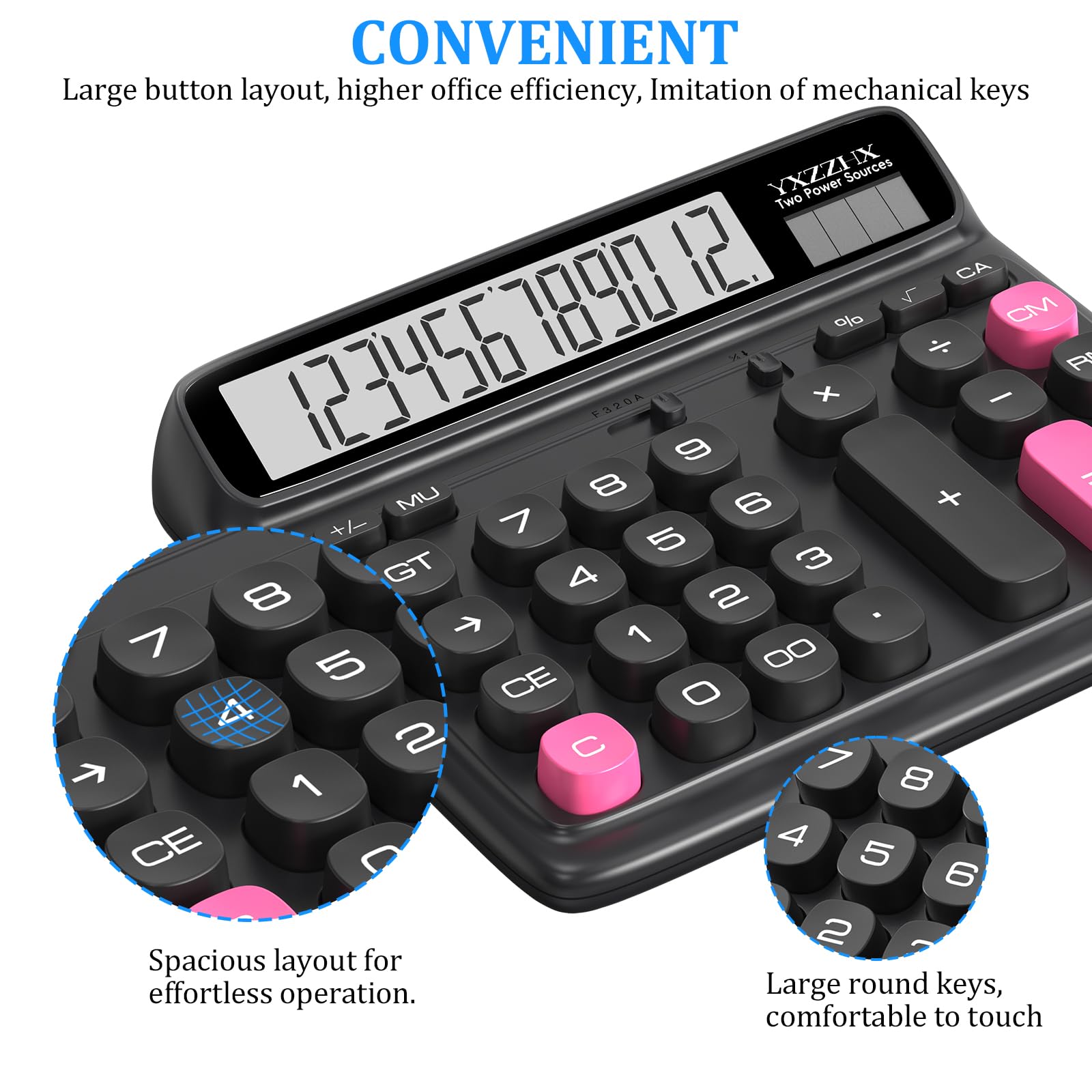 yxzzhx calculadora en uso sobre escritorio optimizando el espacio