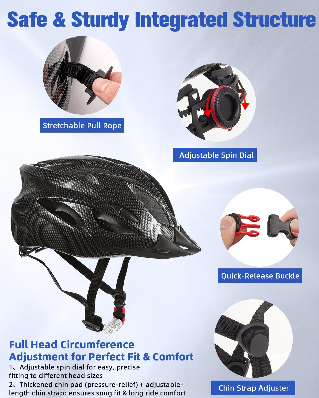 Zacro helmet top view revealing vent layout that enhances airflow