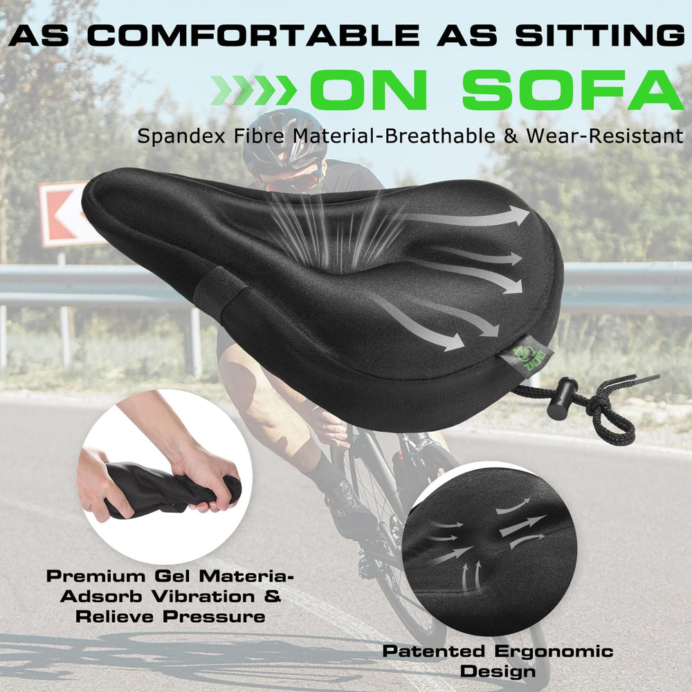 Zacro funda instalada en bicicleta Peloton para mayor confort