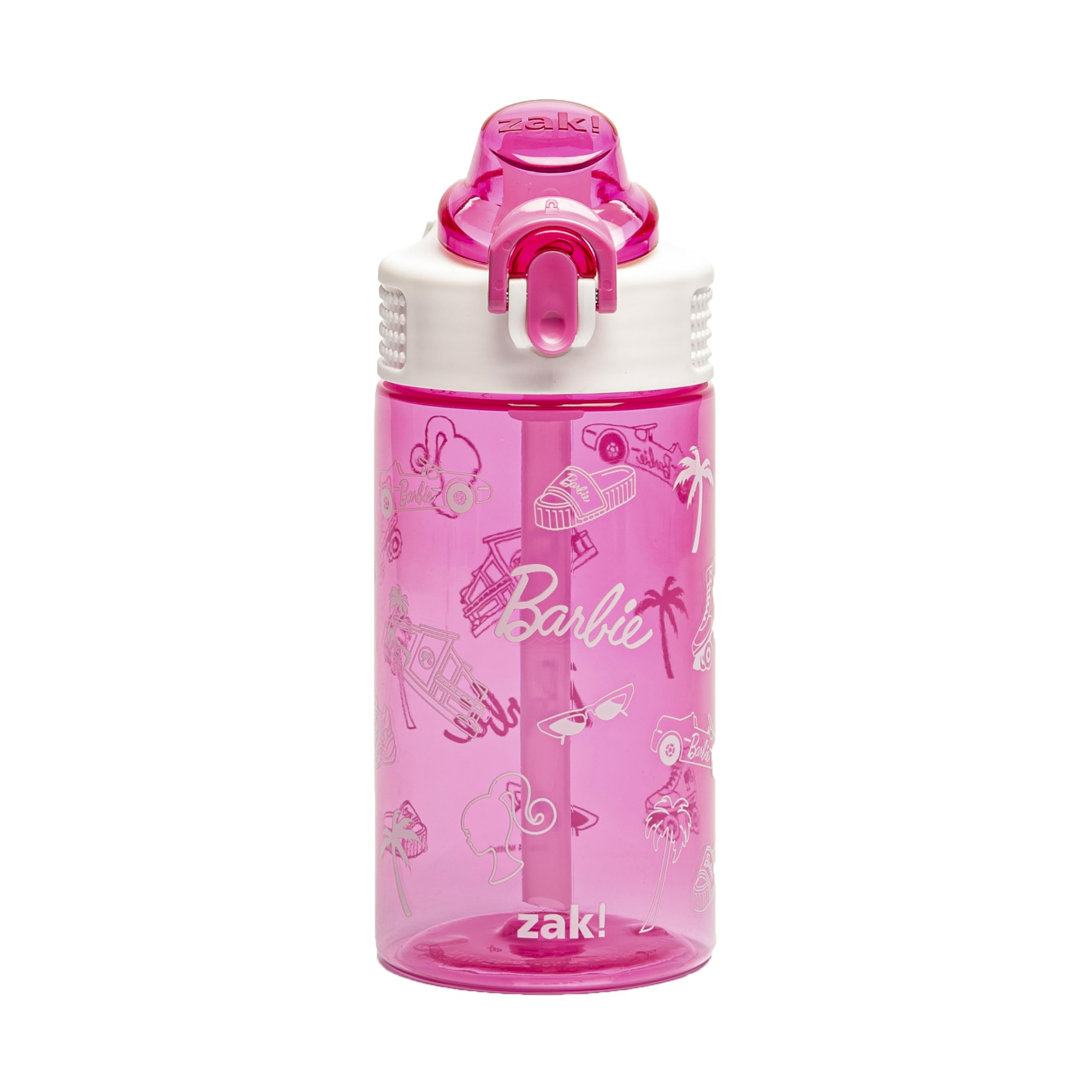 Zak Designs vista frontal del envase con arte Barbie, atrae a niños