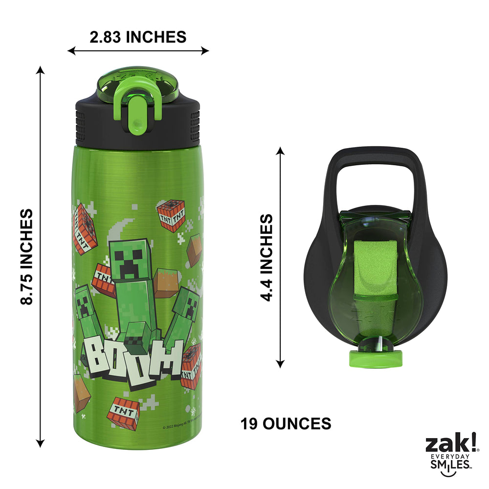 Zak Designs botella en mano durante viaje, transporte cómodo y seguro
