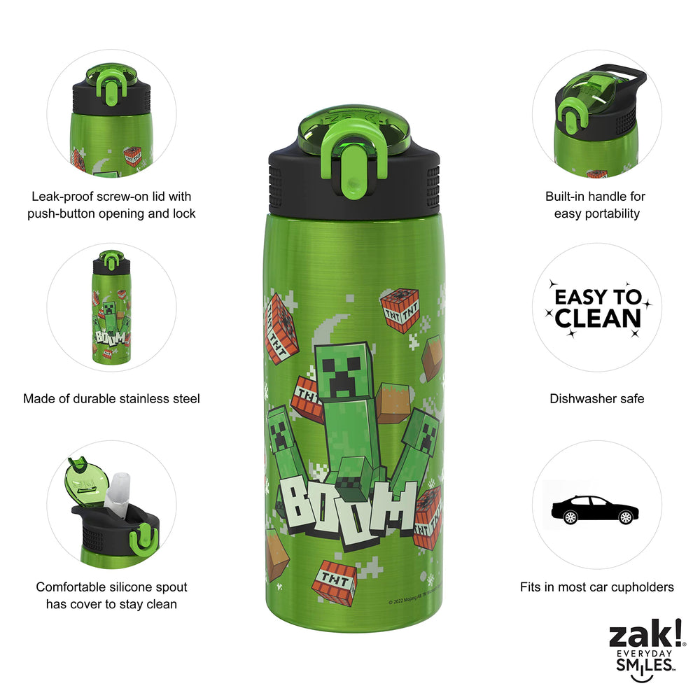 Zak Designs superficie de acero inoxidable 18/8, durabilidad y acabado