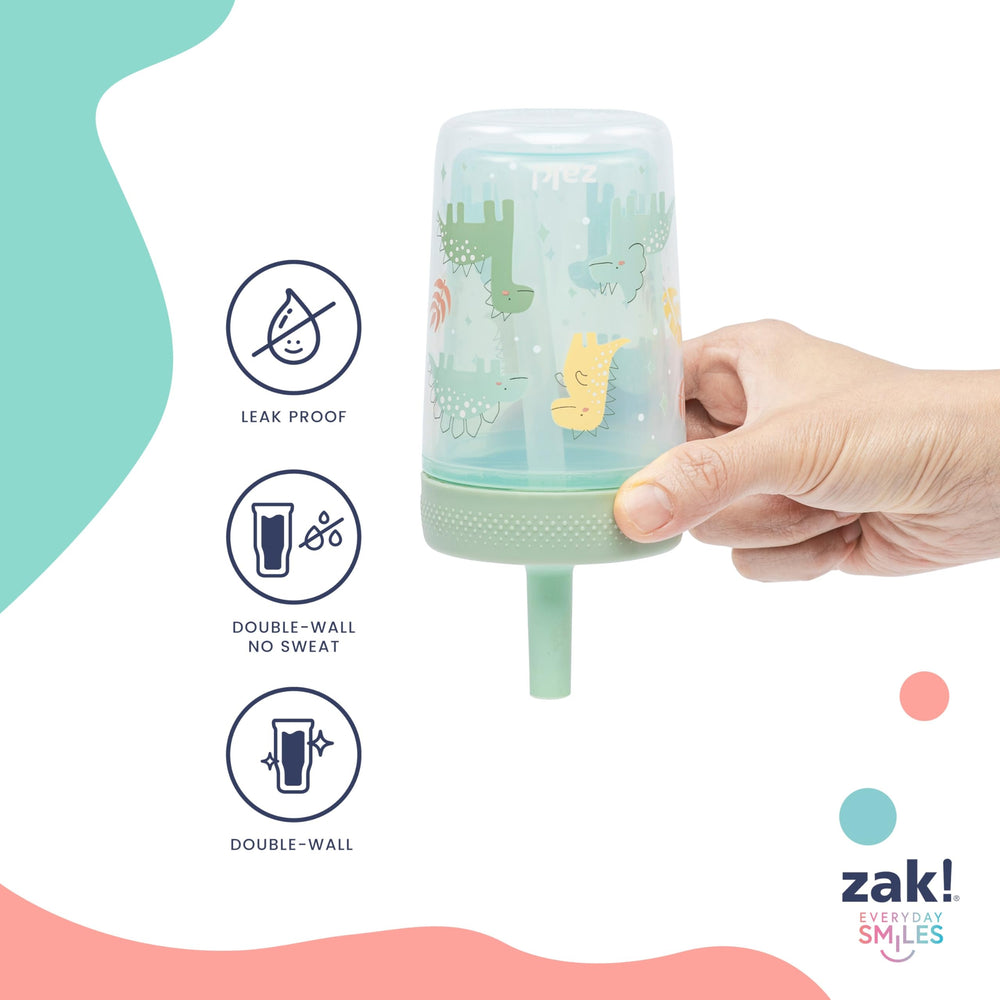Zak Designs pajita de silicona, textura blanda y cómoda para niños