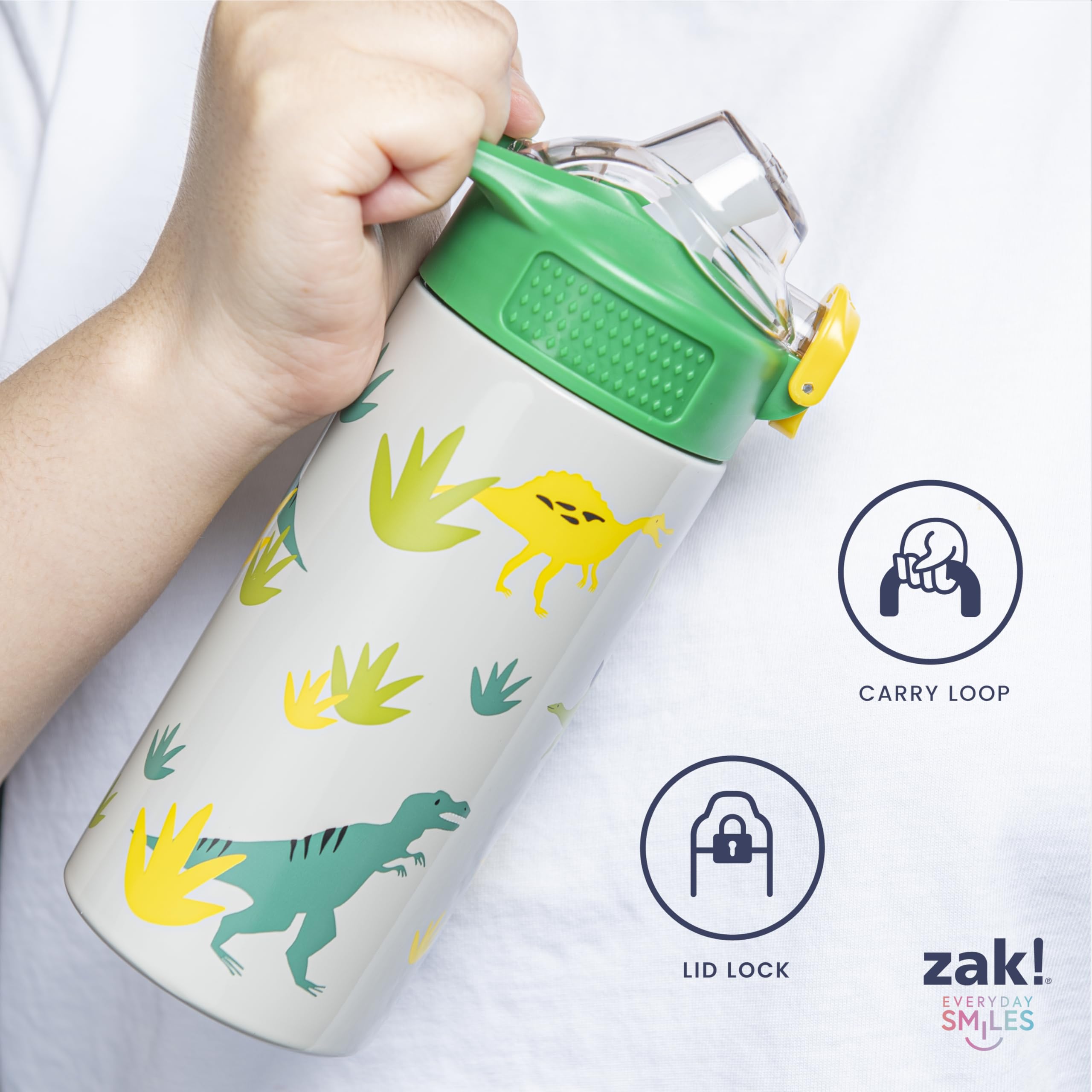 Zak Designs sección interior que muestra aislamiento al vacío y frío duradero