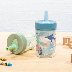 Zak Designs vaso Bubble Bay frente, colorido y fácil de identificar