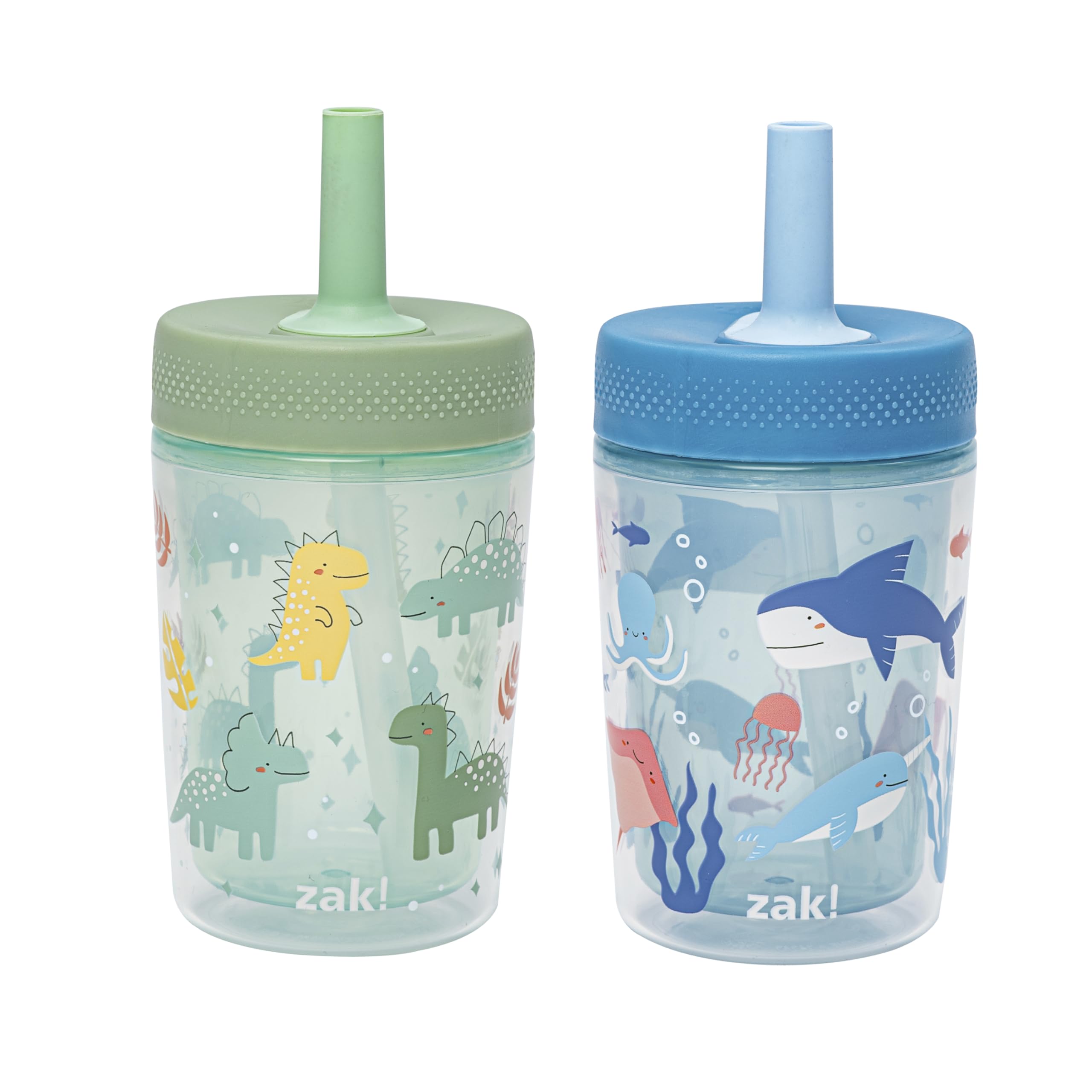 Zak Designs vaso Dino frente, diseño atractivo que motiva beber