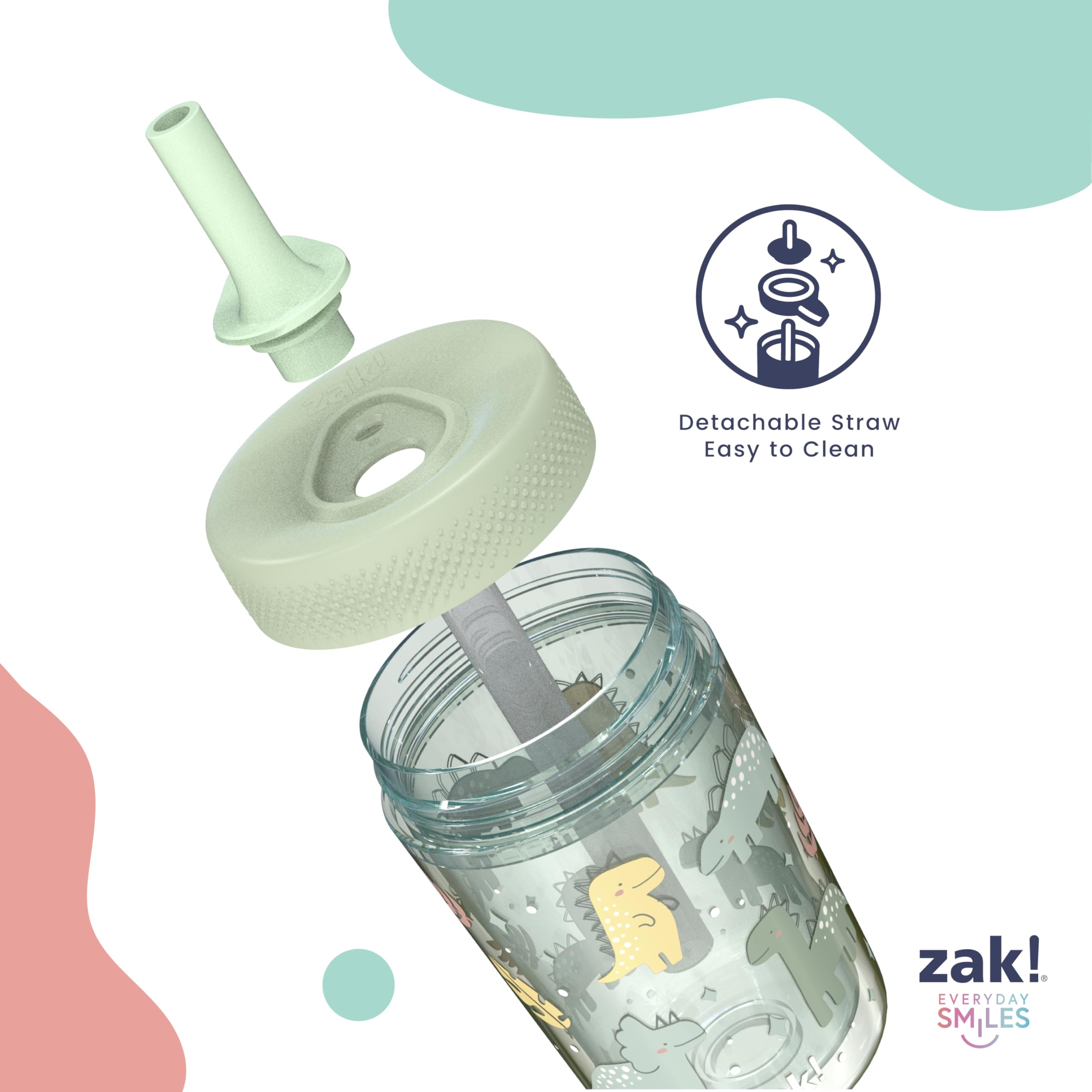Zak Designs vasos en portavasos de coche, transportables y seguros