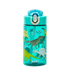 Zak Designs botella frontal con diseño dinosaurio y cierre seguro
