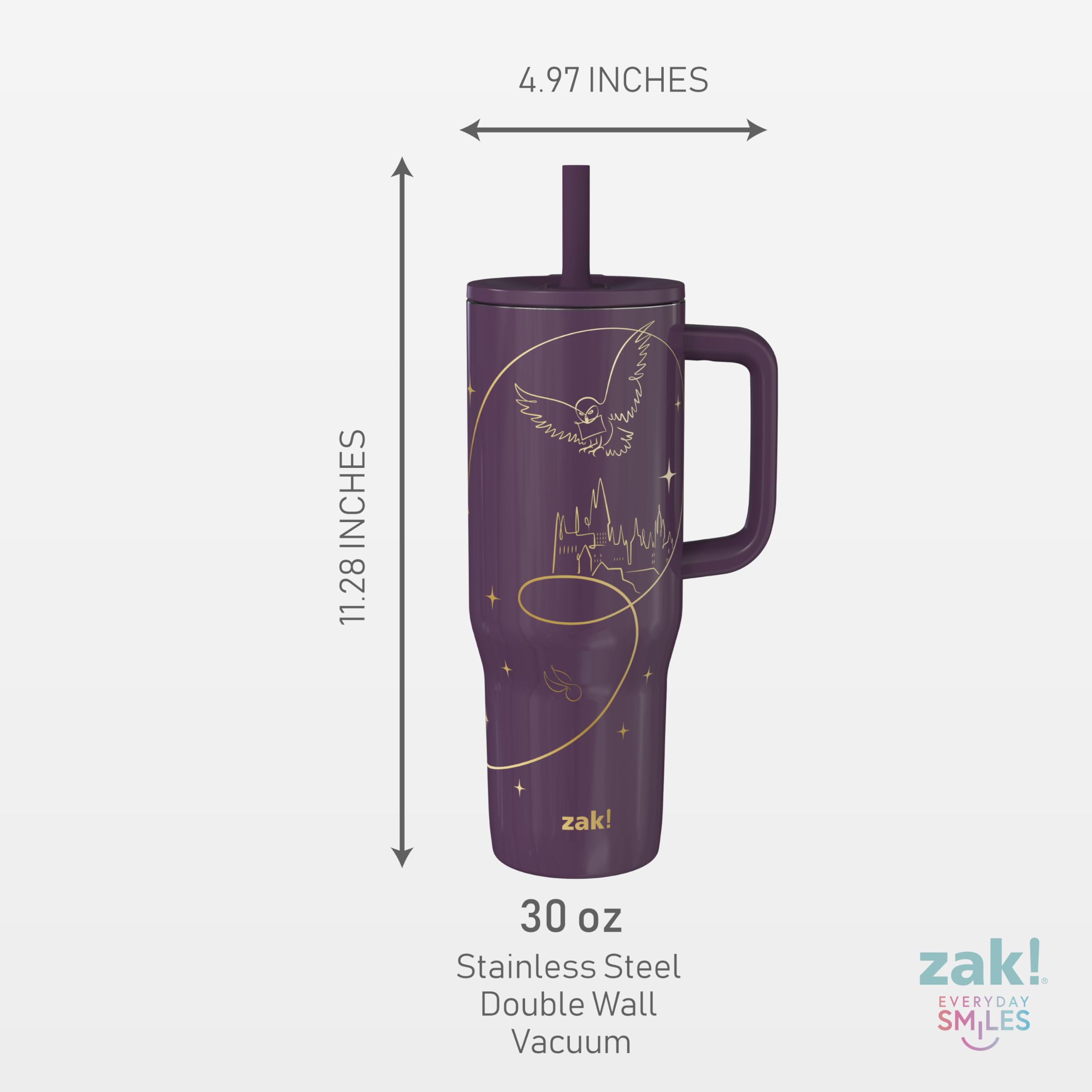Zak Designs vaso en ambiente hogareño con libro de Harry Potter para estilo