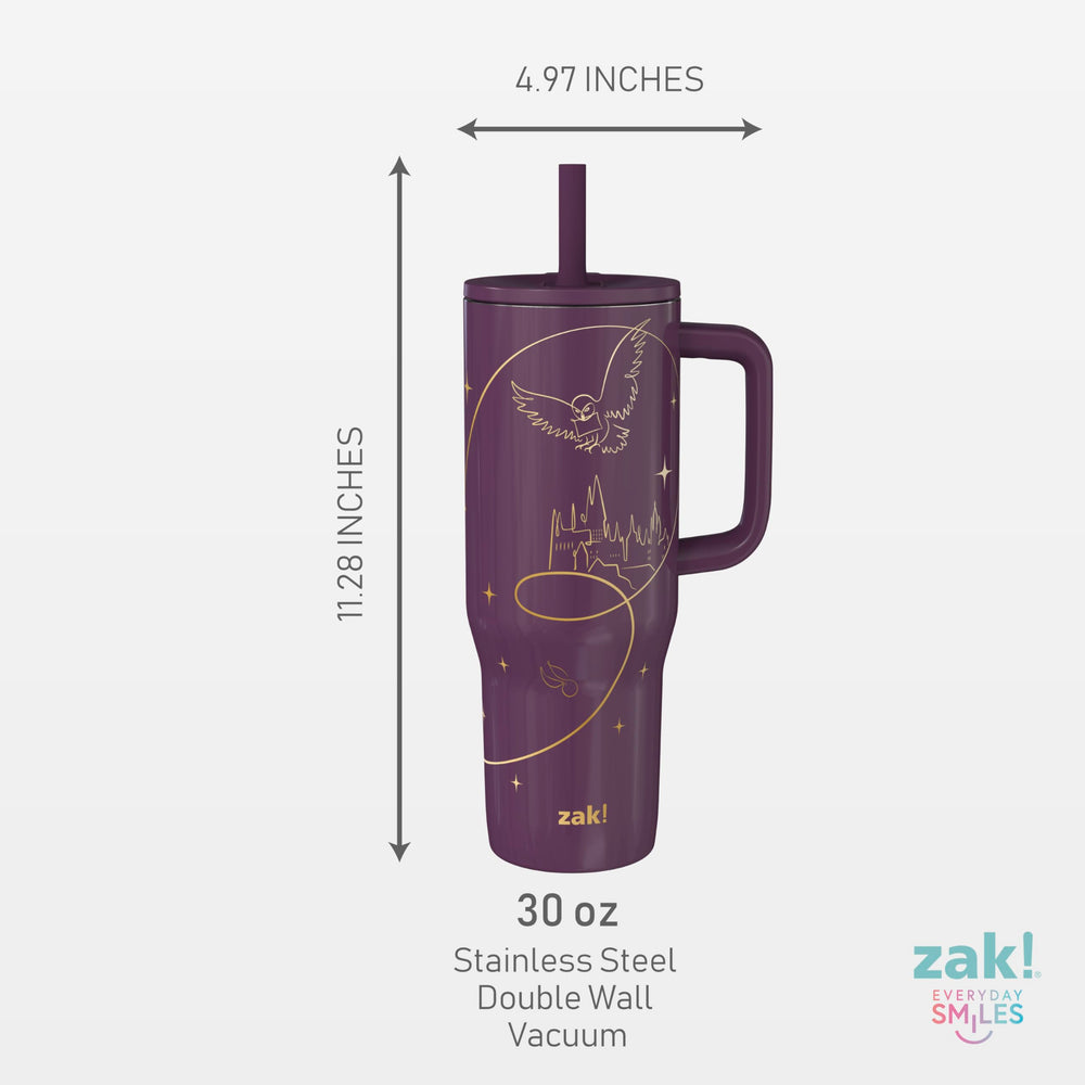 Zak Designs vaso en ambiente hogareño con libro de Harry Potter para estilo