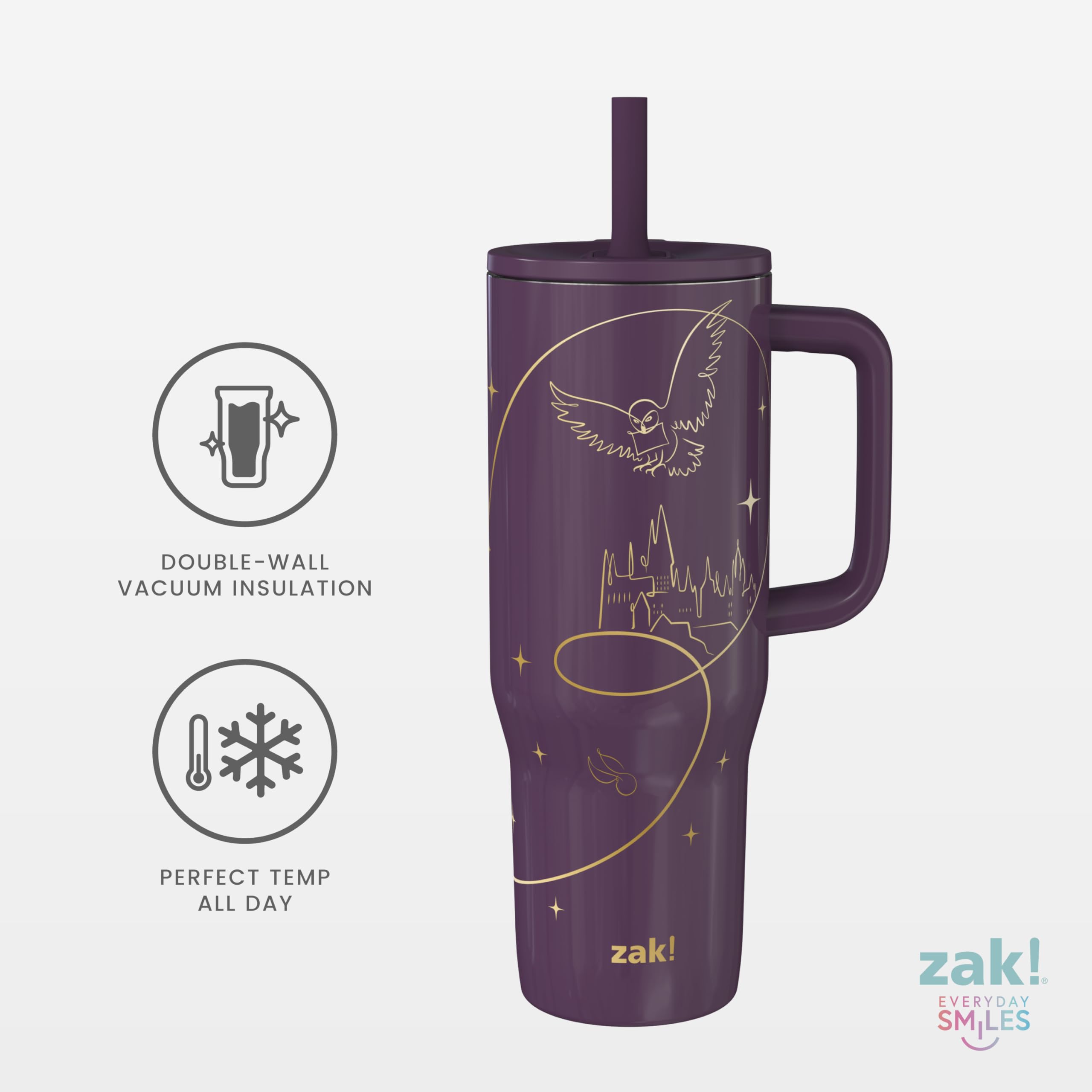 Zak Designs tapa con cierre que reduce fugas y es fácil de limpiar