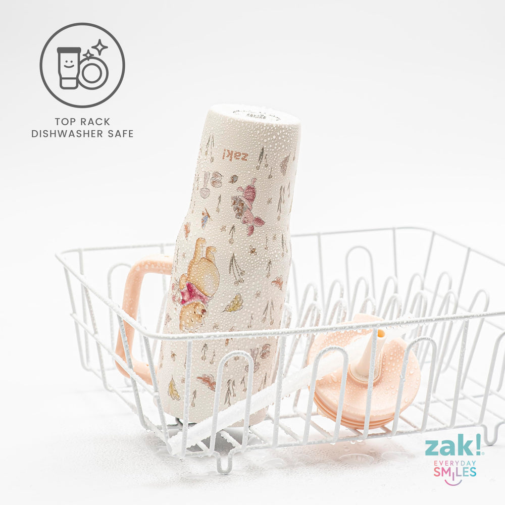 Zak Designs comparación de tamaño mostrando las dimensiones reales del vaso