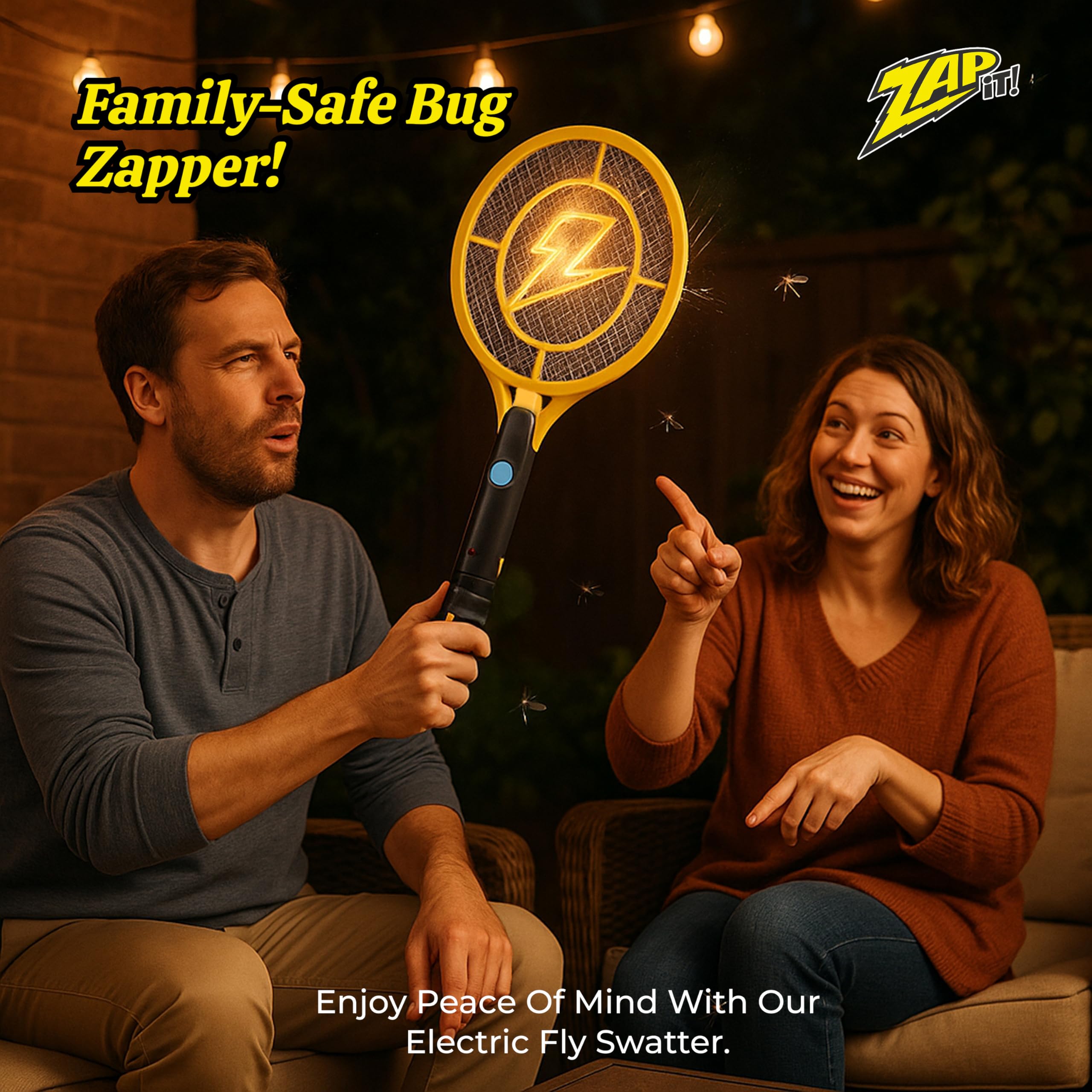 ZAP IT! held in hand to show scale and ergonomic grip for easy use benefit