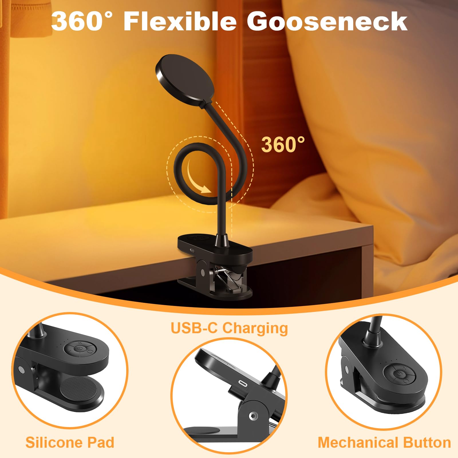 ZAPLIT cuello flexible doblado dirigiendo luz, ajuste preciso y versátil