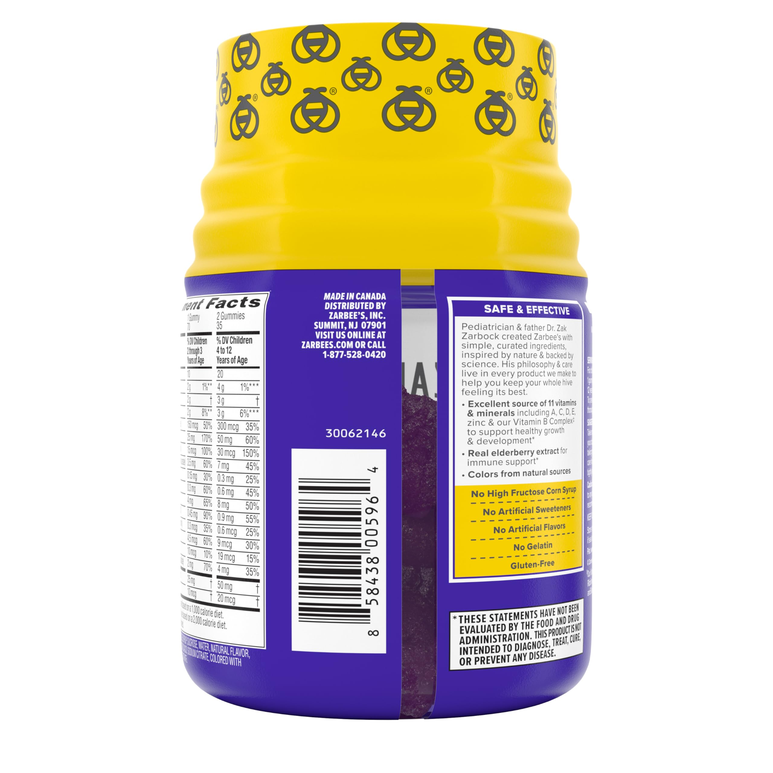 Zarbee's bottle on kitchen counter in family setting showing daily use