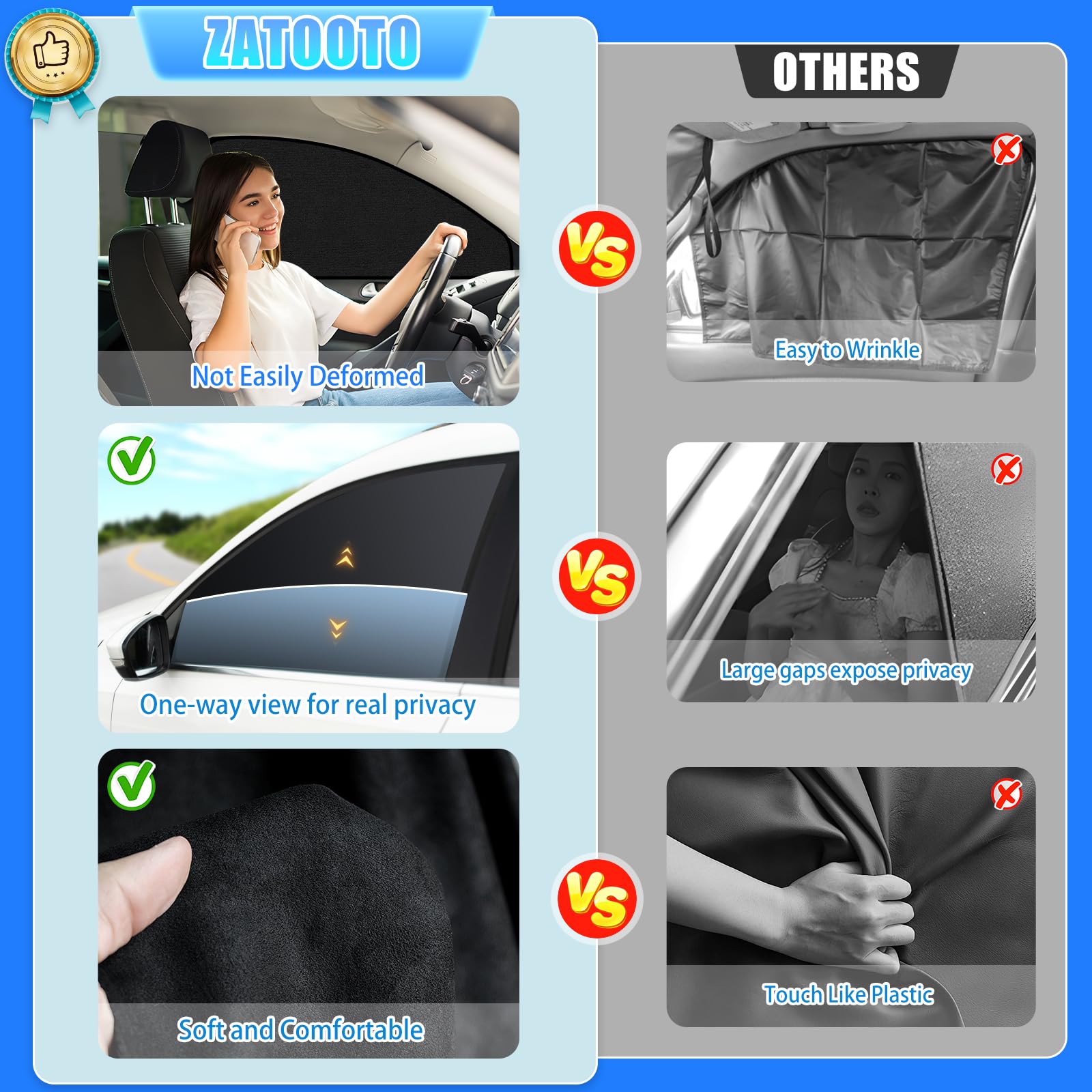 ZATOOTO cortinas plegadas para almacenamiento compacto y fácil transporte