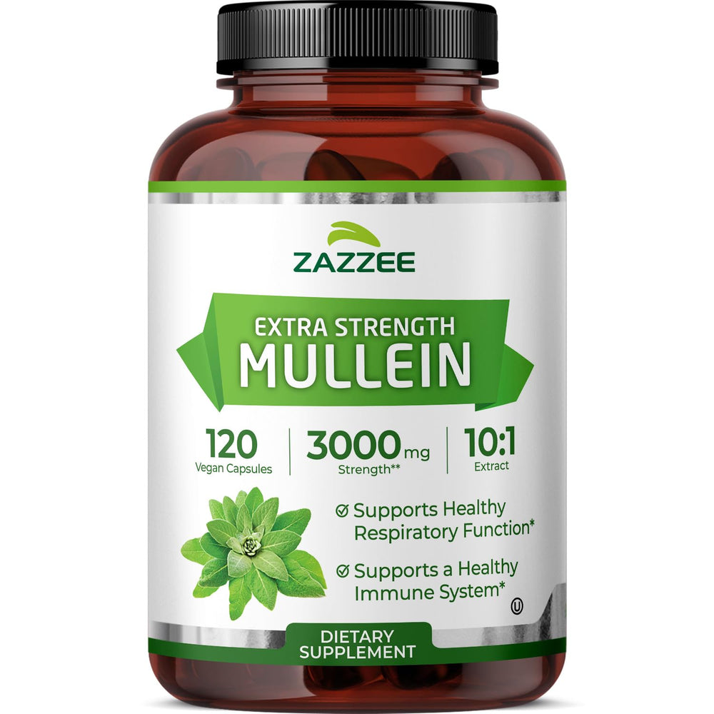 Zazzee frasco frontal mostrando 120 cápsulas veganas, práctico y duradero