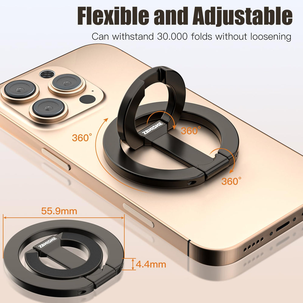 ZBHISHE anillo plegado en ángulo para apoyo estable y rotación 360°