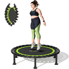 ZCMHAXJ trampolín frontal montado mostrando estabilidad y diseño compacto