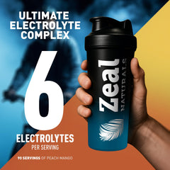 Cucharada con polvo Zeal Naturals lista para mezclar y medir porciones