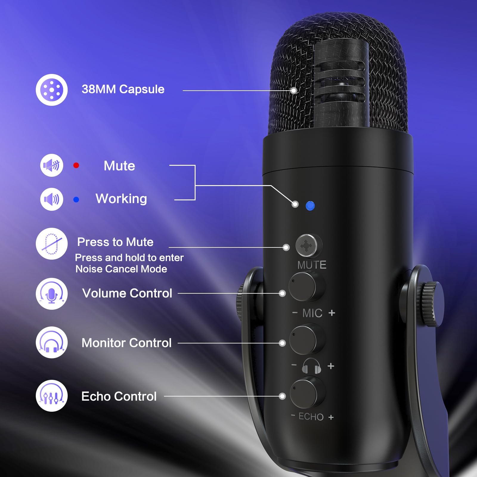 ZealSound K66 base metálica estable reduciendo vibraciones en grabaciones