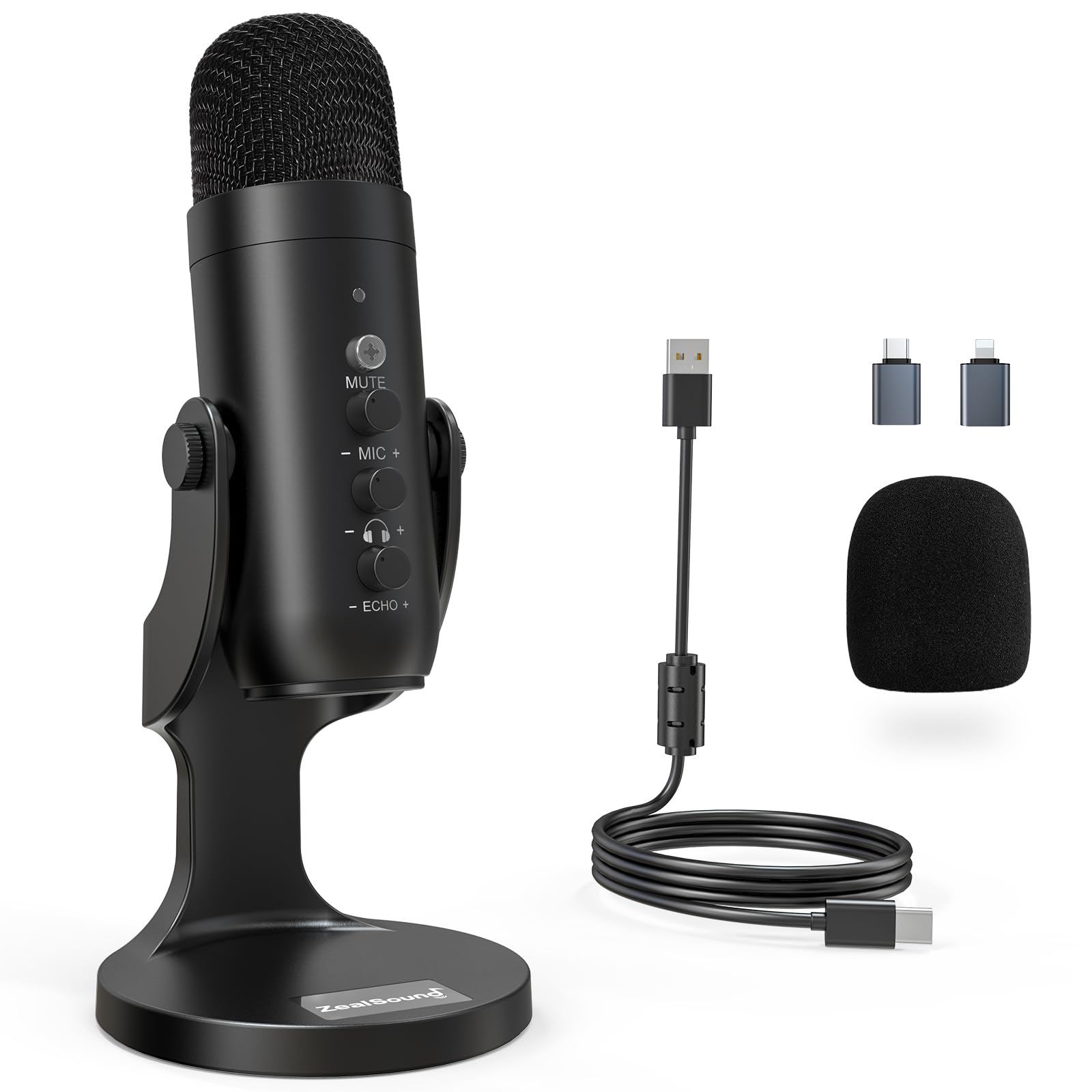 ZealSound K66 vista frontal mostrando diseño profesional y conexión plug-and-play