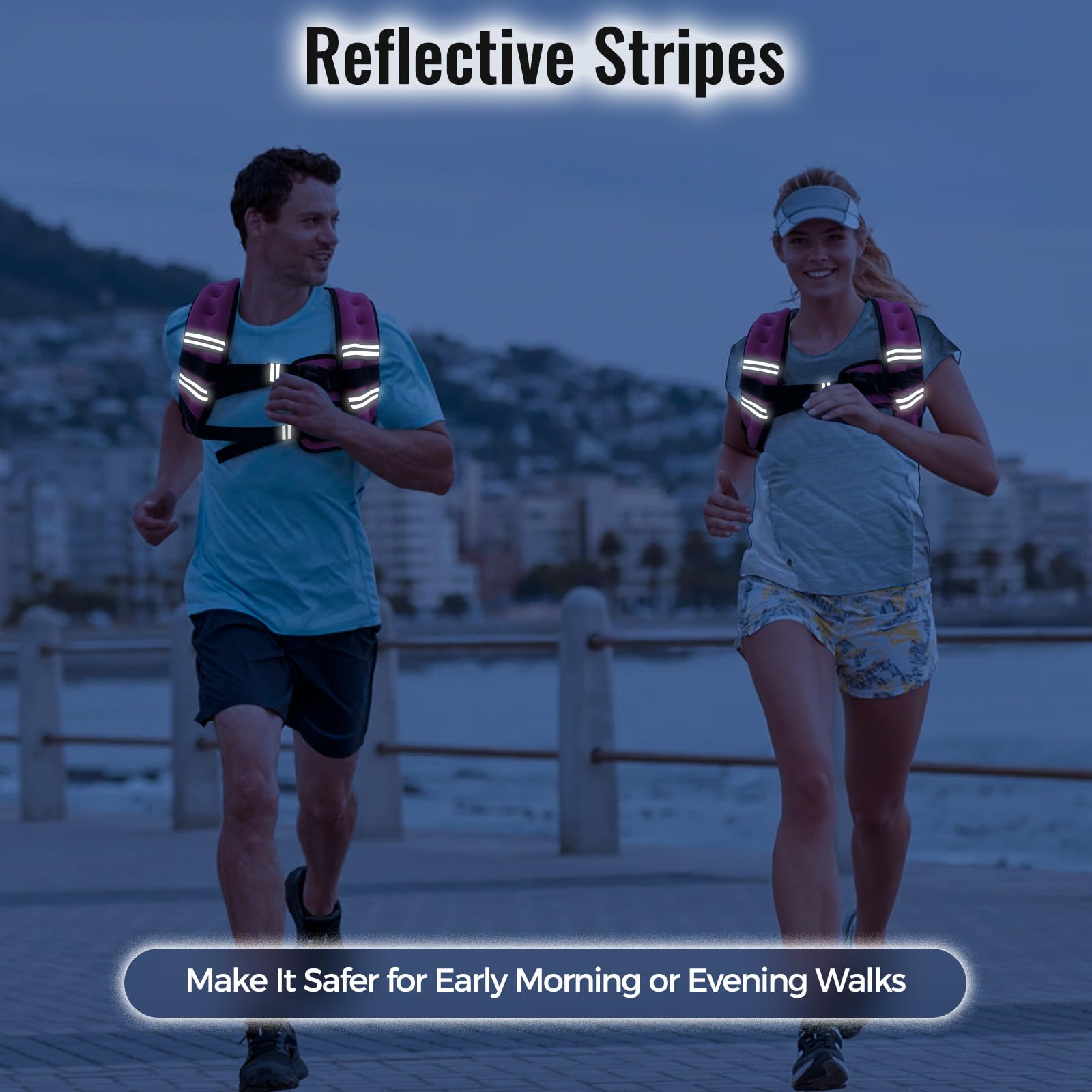Zeerun tira reflectante mejorando visibilidad y seguridad nocturna