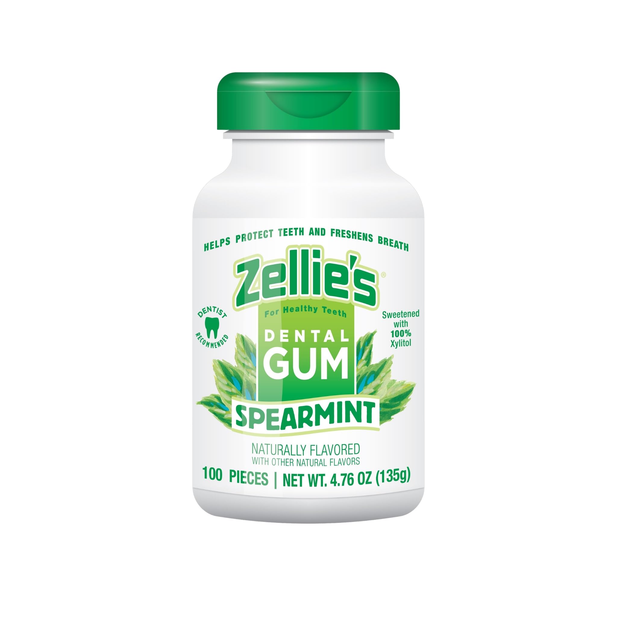 Zellie's frente del envase mostrando 100 unidades y portabilidad beneficiosa