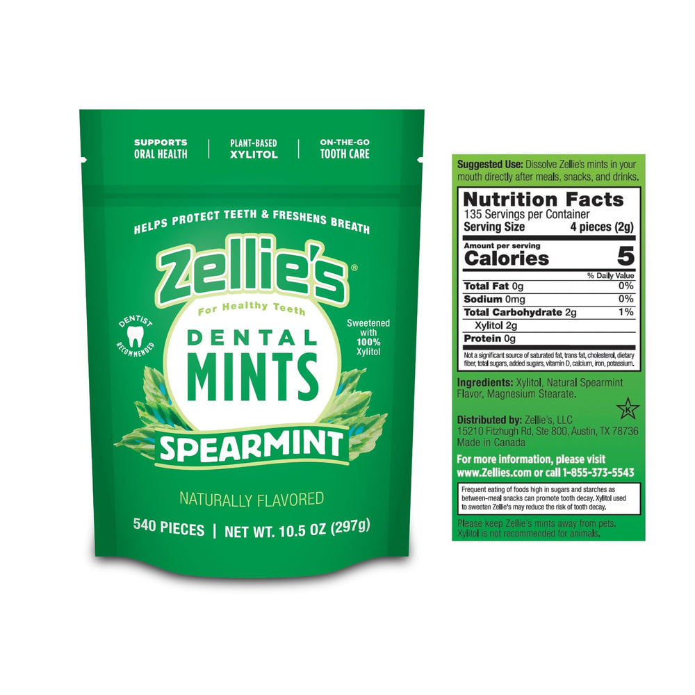 Zellie's detalle de textura de menta con brillo, calidad del producto visible