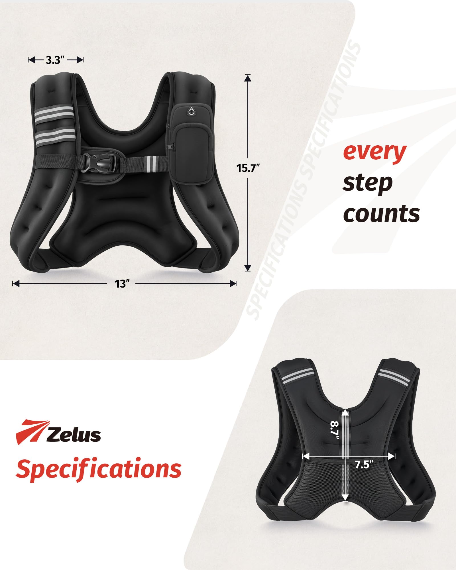 Athlete training in gym wearing ZELUS vest for added resistance