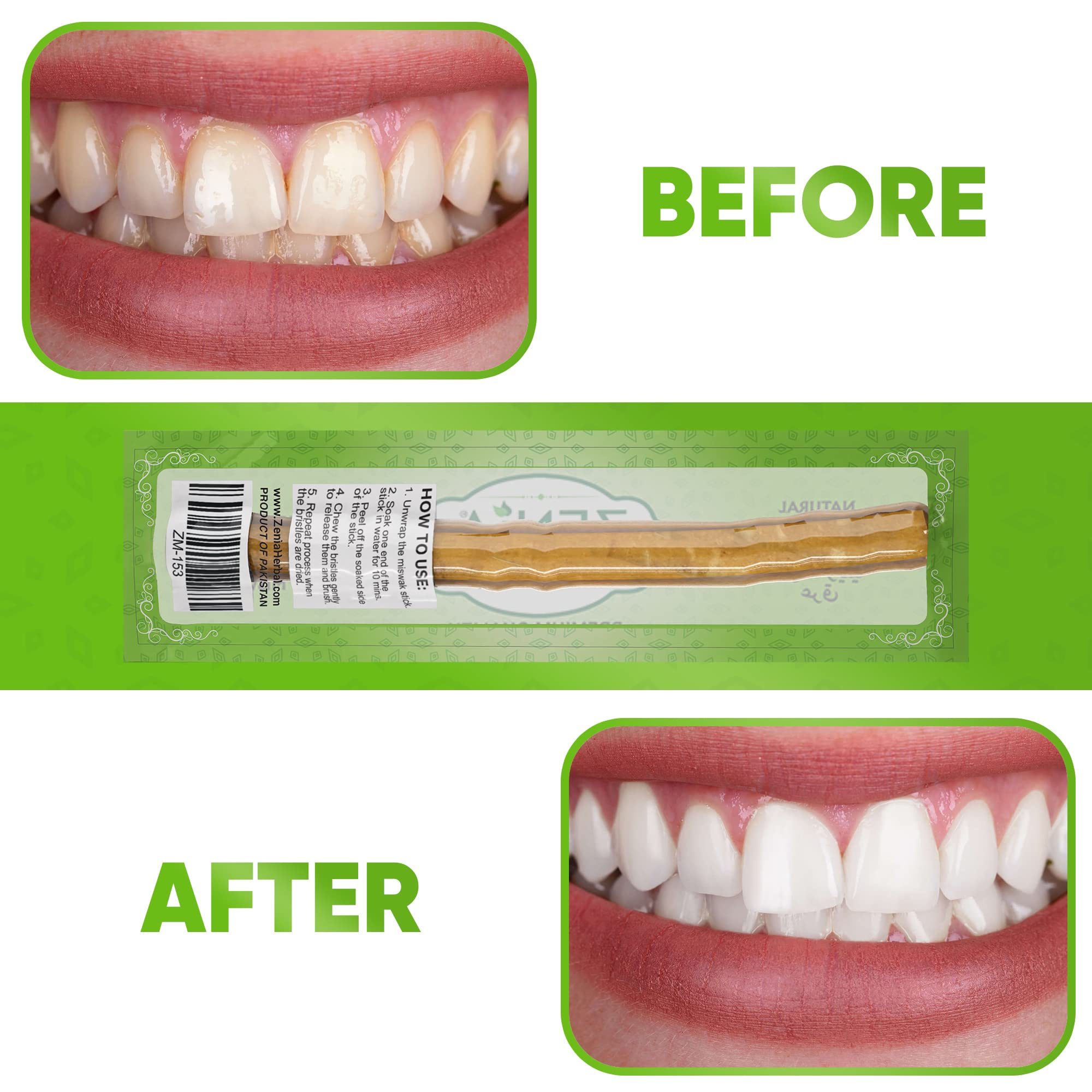 Zenia miswak en bolso de viaje, higiene bucal natural fuera de casa