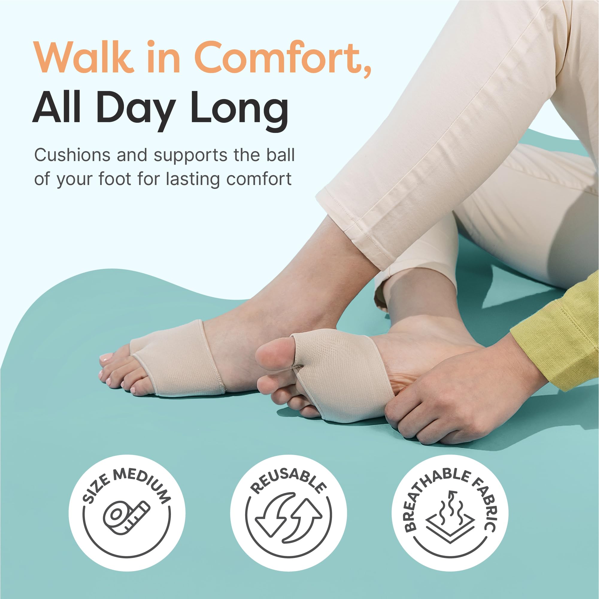 ZenToes primer plano del gel suave destacando amortiguación y flexibilidad