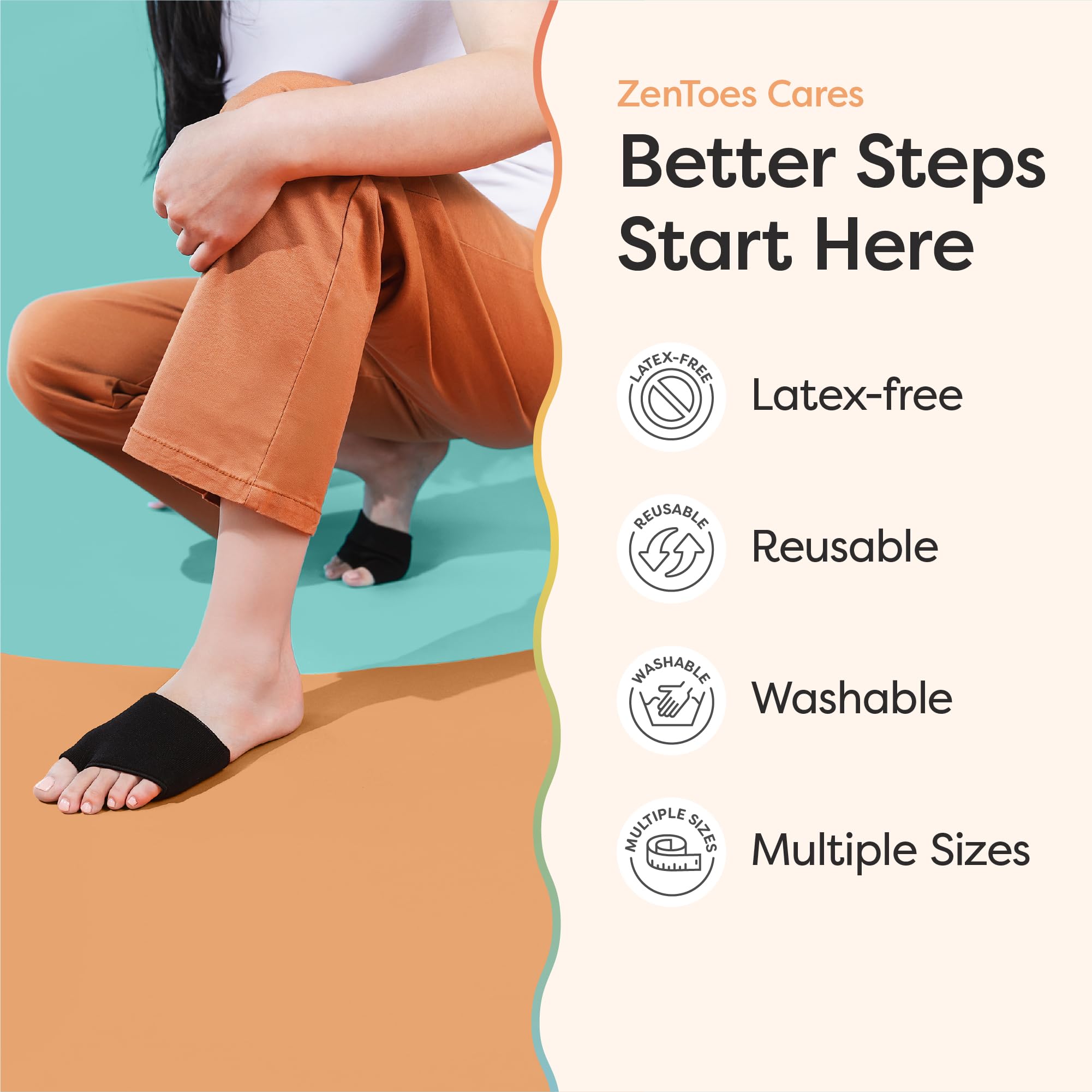 ZenToes tejido transpirable en primer plano aportando frescura