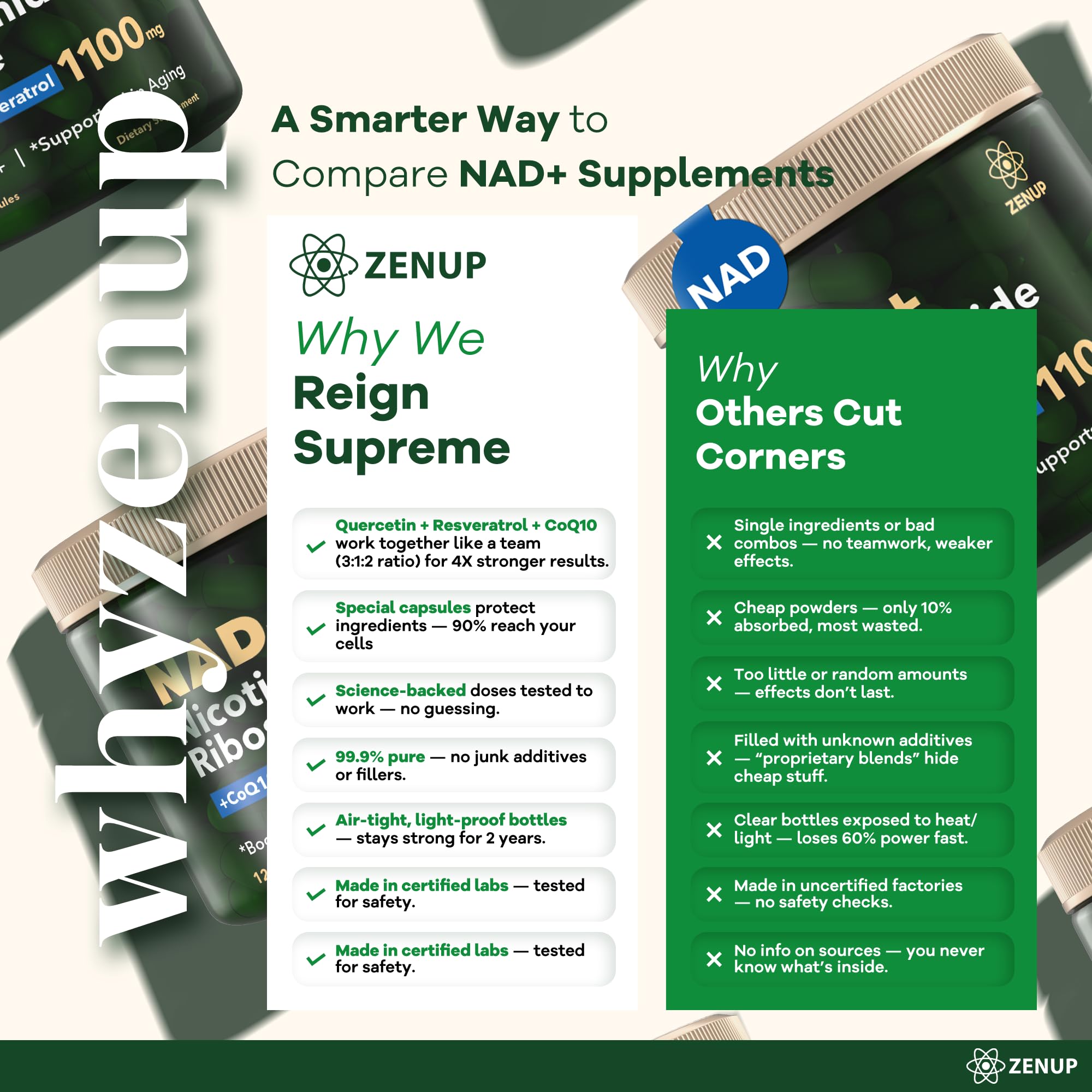 ZenUP cápsula junto a mano para comparar tamaño real
