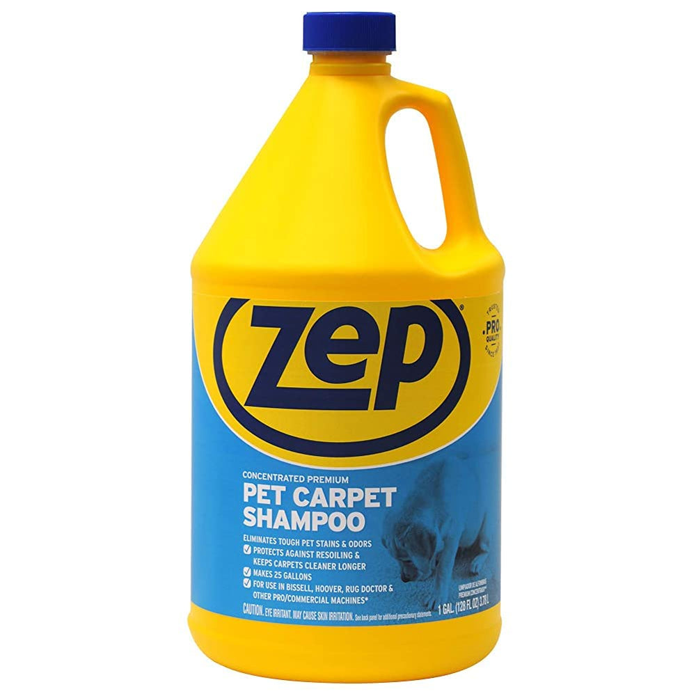 Zep envase frontal 128 fl oz mostrando etiqueta clara y beneficios