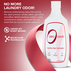 Zero Odor textura líquida vertiéndose, beneficiando la disolución en lavado