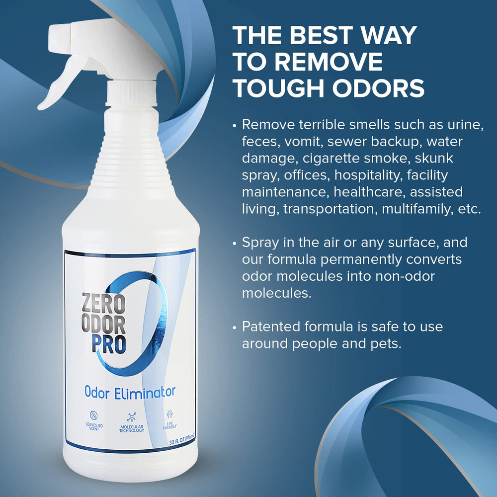Zero Odor comparación de tamaño 32 oz para uso profesional y mayor duración