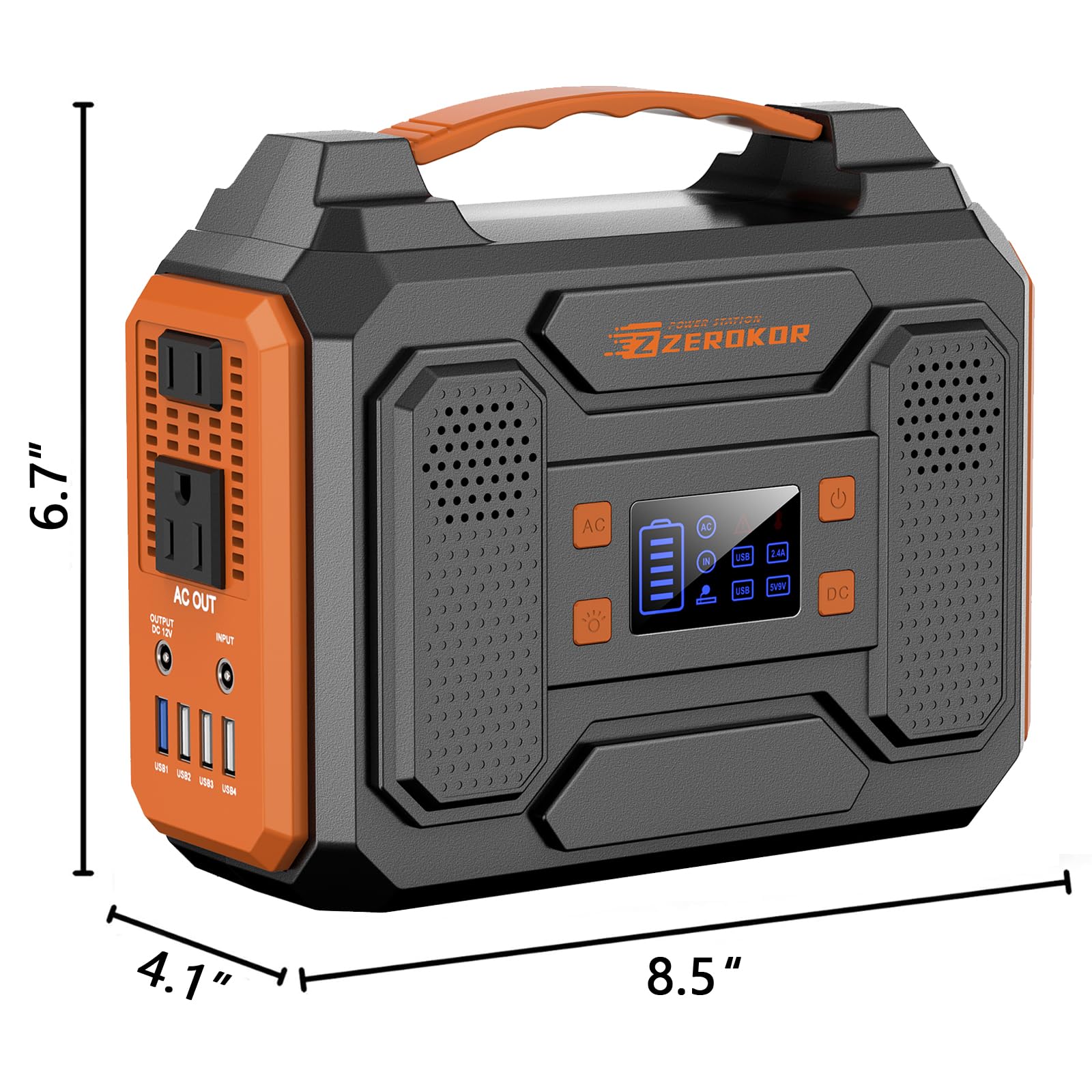ZeroKor generator powering campsite lights and phone, reliable outdoor power