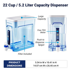 ZeroWater cartucho 5 etapas visible para filtrado profundo y eficacia