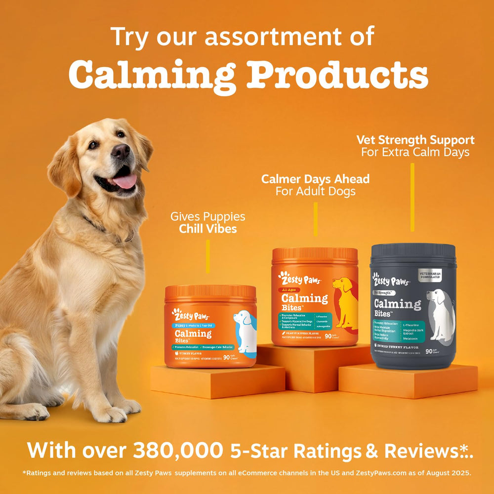 Zesty Paws envase abierto con golosinas listas para usar