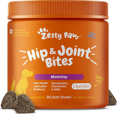 Zesty Paws frasco delantero mostrando diseño y cantidad útil