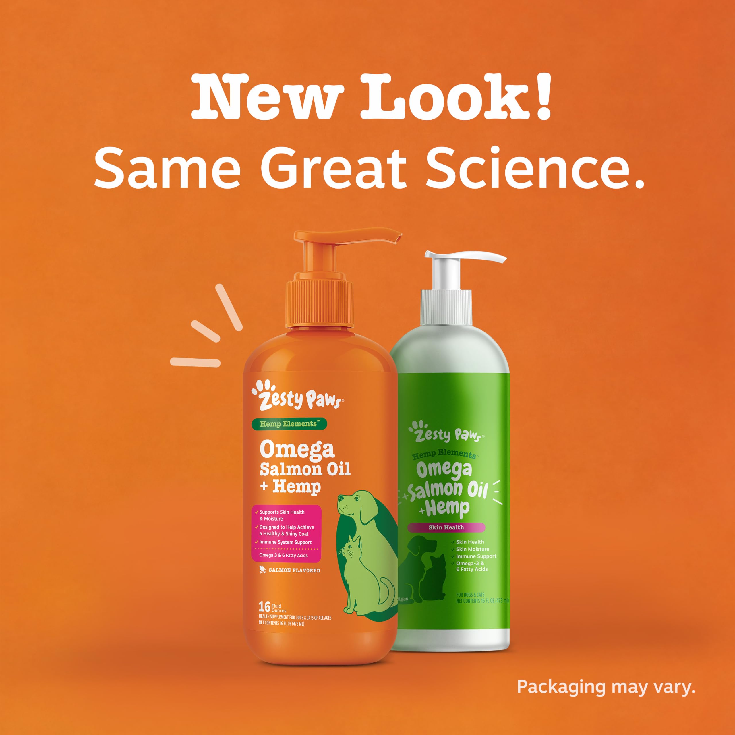 Zesty Paws tamaño 32oz junto a medidas para visualizar duración del suministro