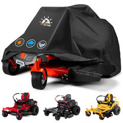 Zettum front view showing full mower coverage and weather protection