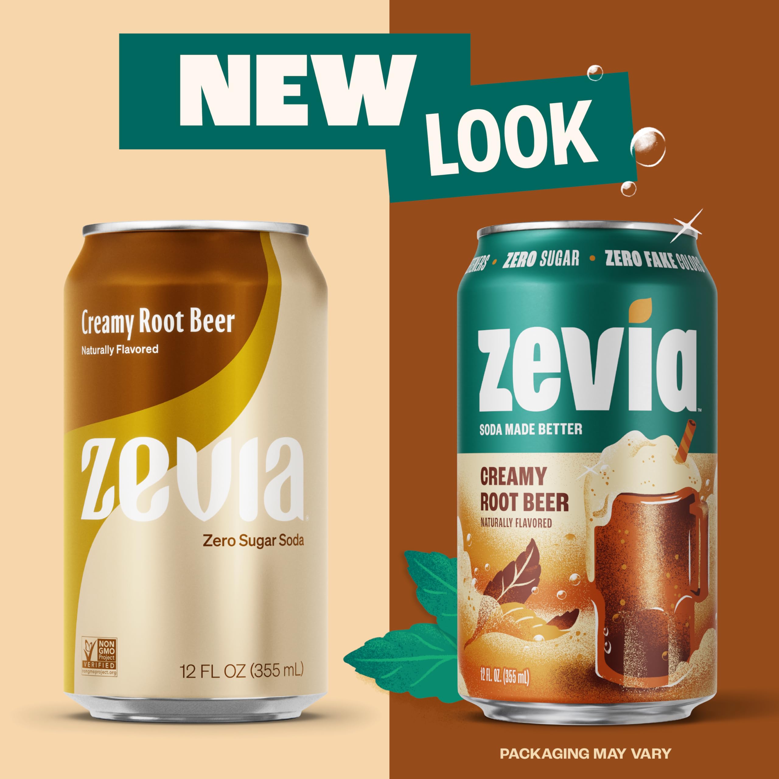 Zevia poured in glass demonstrating creamy texture and ice-cold enjoyment
