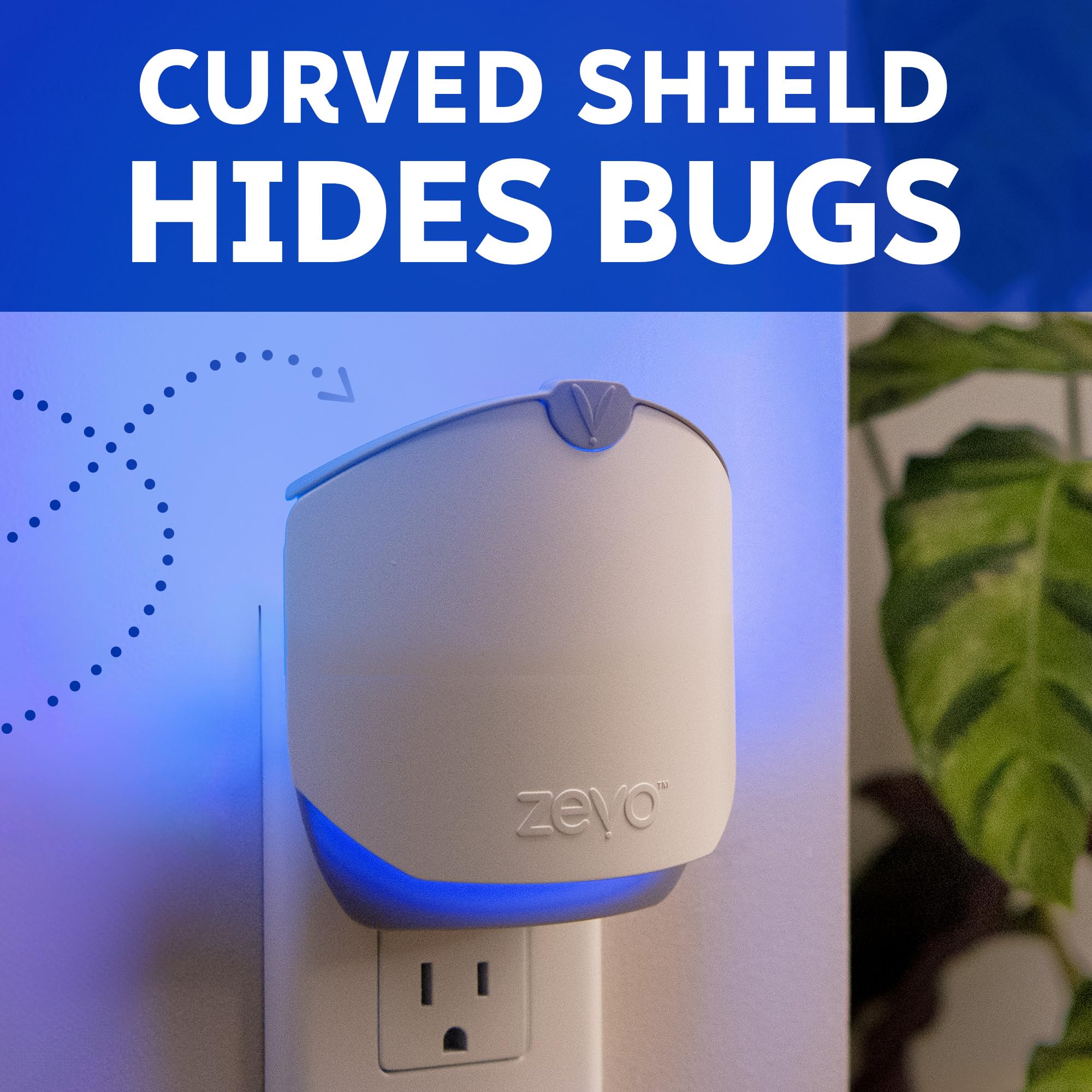 ZEVO cartucho con insectos atrapados destacando eficacia adhesiva