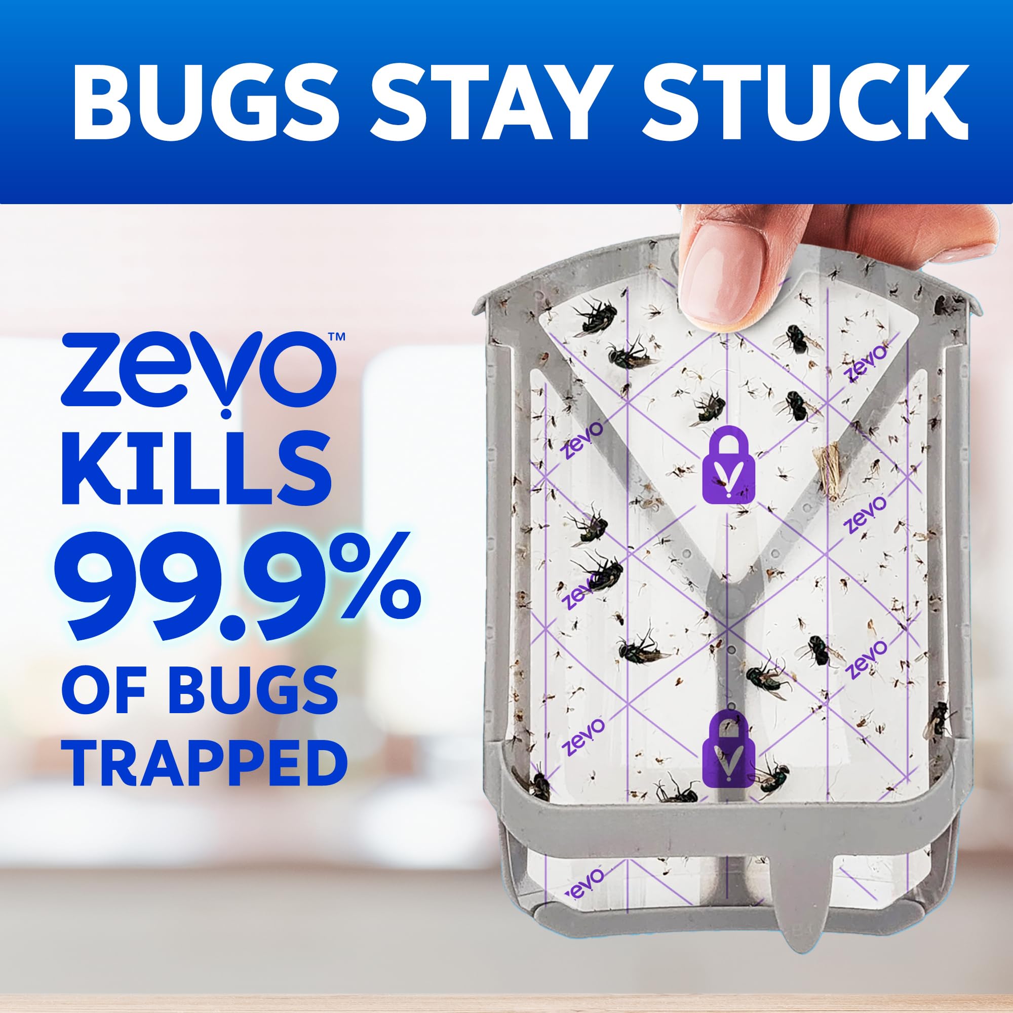 ZEVO label displaying model compatibility and easy-match benefits